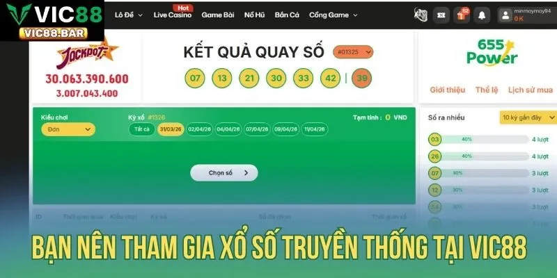 Bạn nên tham gia xổ số truyền thống tại Vic88