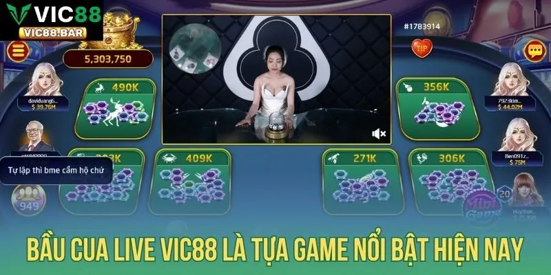 Bầu Cua live Vic88 là game nổi bật hiện nay