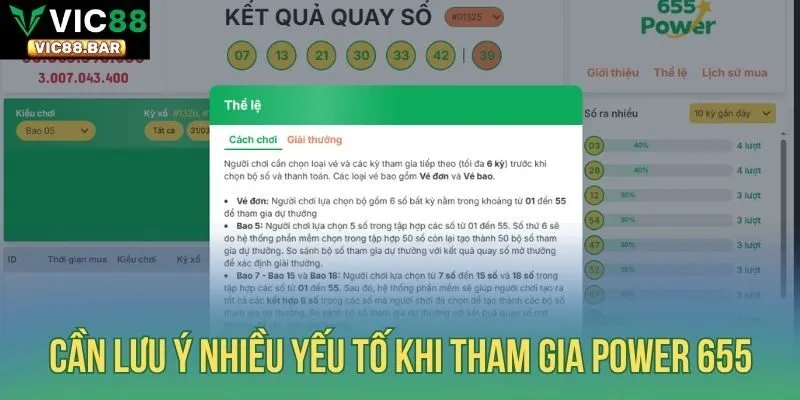 Cần lưu ý nhiều yếu tố khi tham gia Power 655