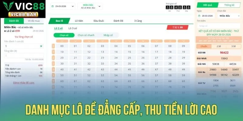 Danh mục lô đề đẳng cấp, thu tiền lời cao