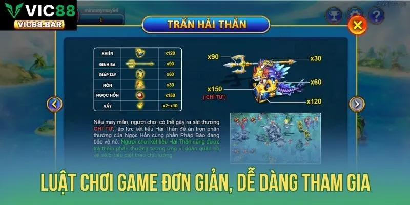 Luật chơi game đơn giản, dễ dàng tham gia
