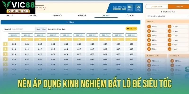Nên áp dụng kinh nghiệm bắt lô đề siêu tốc