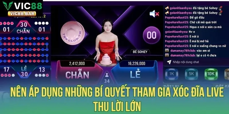 Nên áp dụng những bí quyết tham gia Xóc Đĩa live thu lời lớn